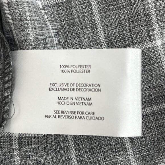 Orvis Mens Small Short Sleeve Woven Tech Shirt Grey Windowpane Check Casual New - Picture 9 of 9